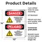 Signmission Hazardous Waste Storage Area Bilingual Danger Sign, Plastic, 10in W x 14in L, 2PK OS-2PACK-DS-P-1014-VS-1321 - alternate 4
